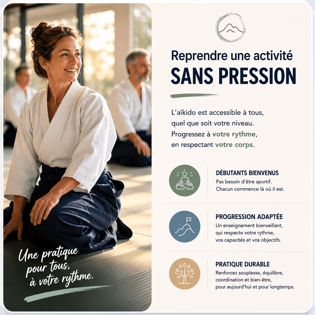 Affiche du club : pratiquer sans pression